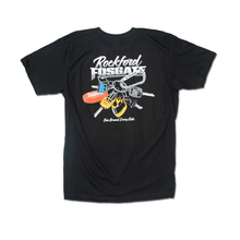Load image into Gallery viewer, Black T-shirt w/ RF Keys - Back
