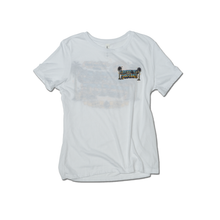 Load image into Gallery viewer, Women's White T-Shirt w/ RF Palm Trees - Front
